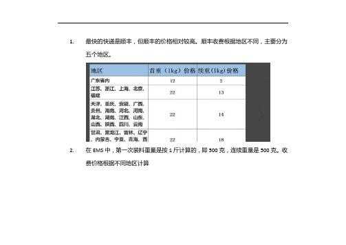 ems与顺丰如何收费（顺丰与ems价格比较）-图1