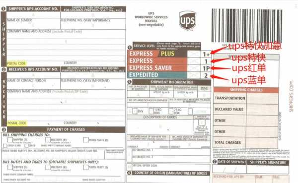 ups红单和蓝单如何区分（ups红单是空运吗）-图1